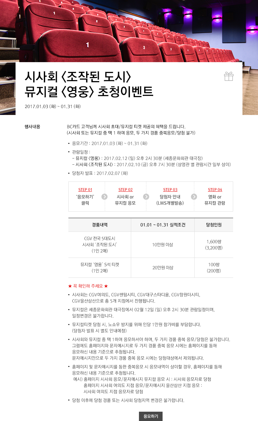 이벤트의 상세내용을 설명합니다